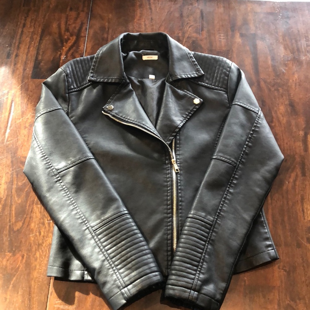 Black Faux Leather Jacket